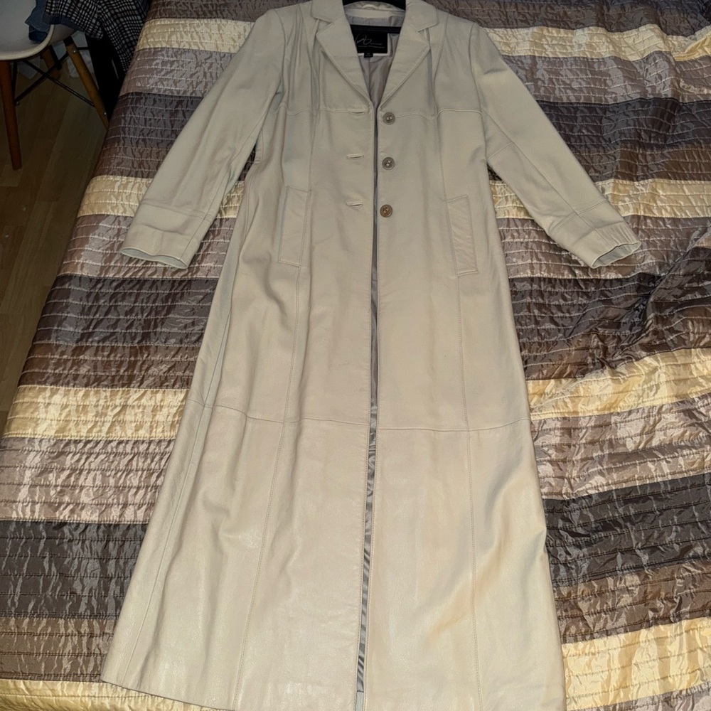 wilsons leather venus williams leather maxi trench moto coat